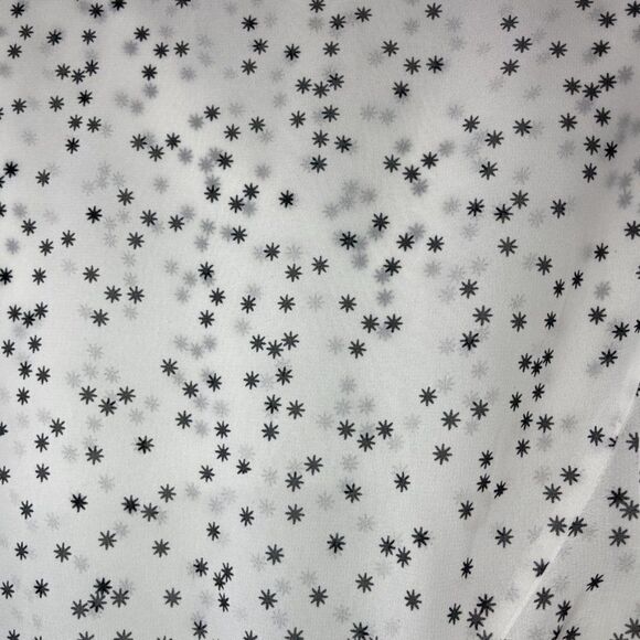 Nasty Gal White Silky Wrap‎ Mini Skirt with Black and Gray Starbursts - 4 - Picture 5 of 12